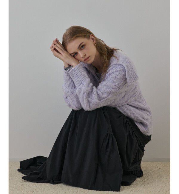 GRACE CONTINENTAL「ヘアリーニットコクーンジャケット」|その他|