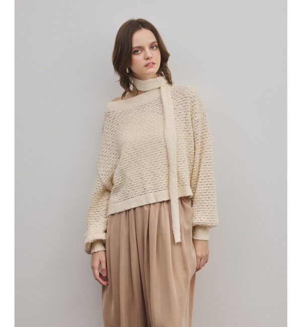 GRACE CONTINENTAL「メッシュオーバーニットトップ」|ニット・セーター|