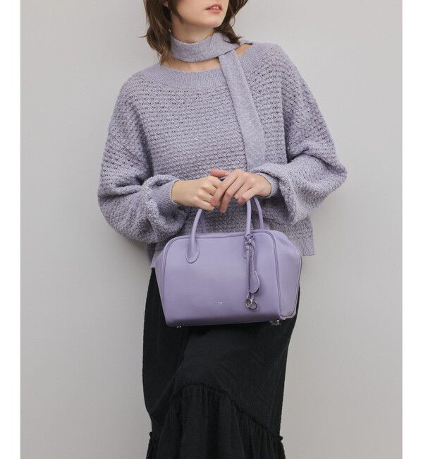 GRACE CONTINENTAL「メッシュオーバーニットトップ」|ニット・セーター|ラベンダー