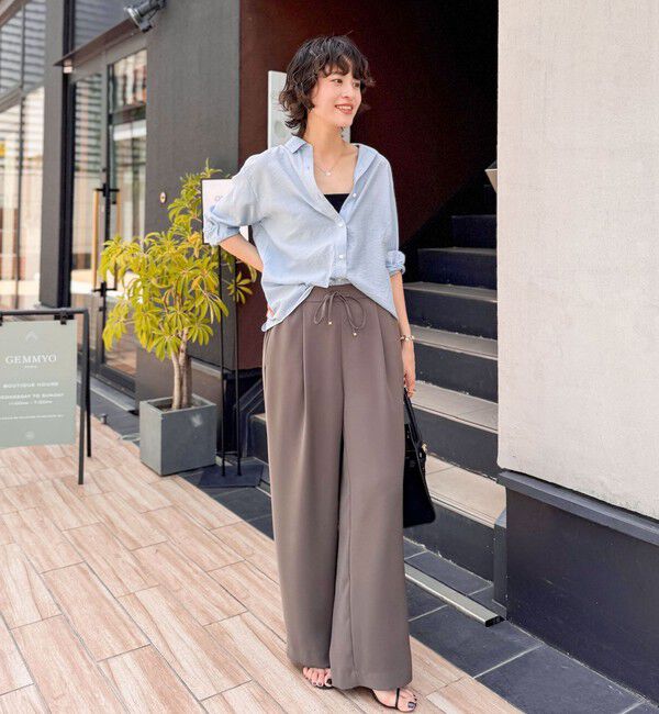 NOLLEY'S sophi「《セットアップ対応》シアーローン２WAYシャツ」|シャツ・ブラウス|