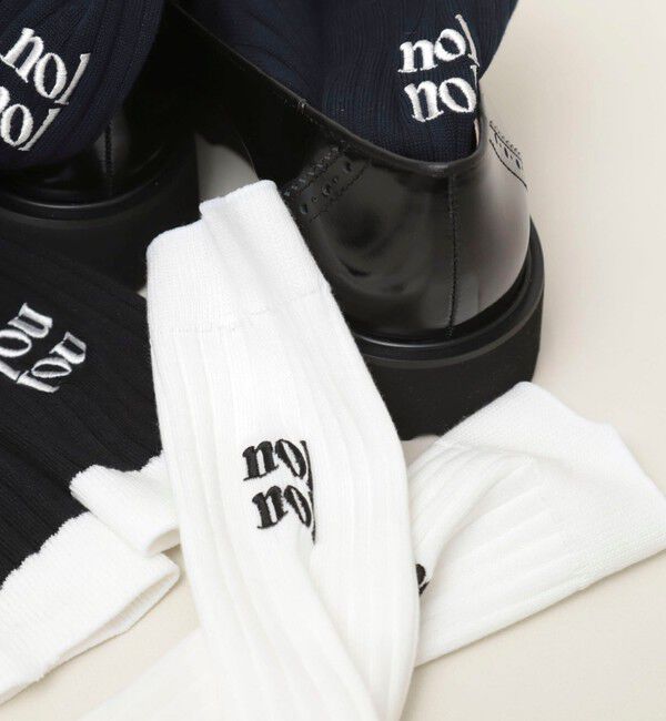 NOLLEY'S「【nolnol/ノルノル】ロゴリブソックス」|ソックス|