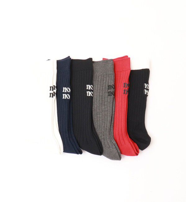 NOLLEY'S「【nolnol/ノルノル】ロゴリブソックス」|ソックス|