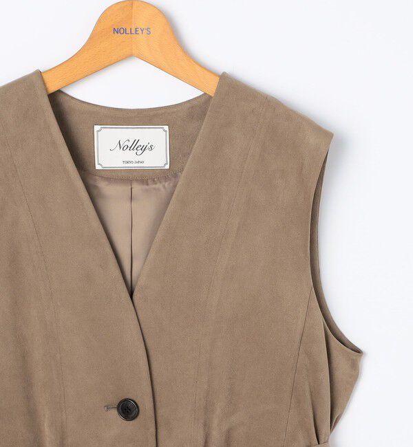 NOLLEY'S「《セットアップ対応》ストレッチスエードベルテッドジレ」|ベスト・ジレ|