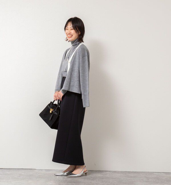 NOLLEY'S「《手洗い可能》《アンサンブル対応》18G天竺ゆったりVネックカーディガン」|カーディガン|