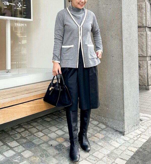 NOLLEY'S「チェーンブレード長めVネックカーディガン」|カーディガン|