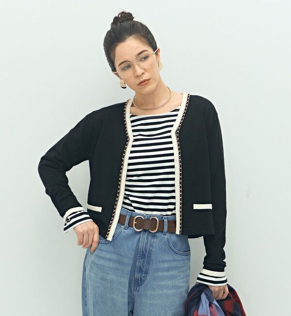 NOLLEY'S「チェーンブレードVネックカーディガン」|カーディガン|