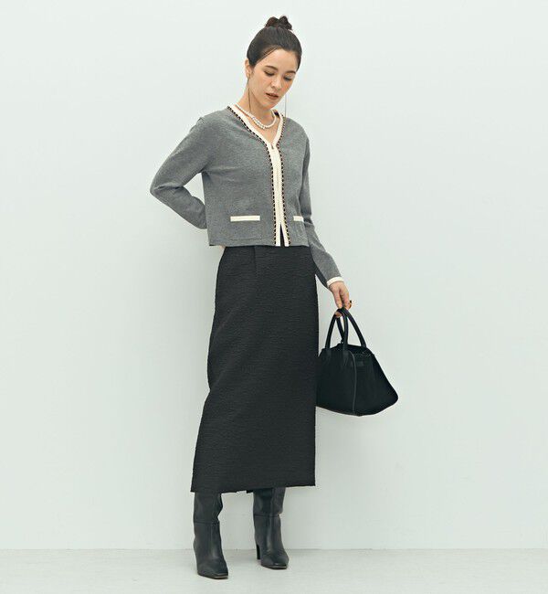 NOLLEY'S「チェーンブレードVネックカーディガン」|カーディガン|