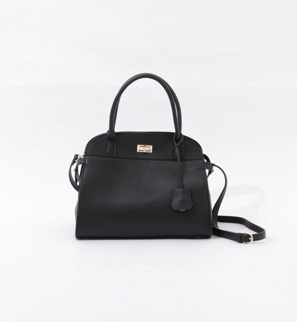 NOLLEY'S sophi「ひねり金具付きサイドクロストートバッグ」|ショルダー・メッセンジャー|ブラック