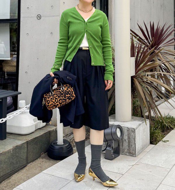 NOLLEY'S「《手洗い可能》リブ斜め柄Vネックカーディガン」|カーディガン|