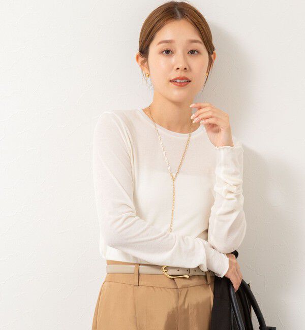 NOLLEY'S「ウォッシャブルシアーフライスロンT」|Tシャツ・カットソー|