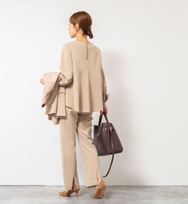 NOLLEY'S「《セットアップ対応》ウォッシャブルストレッチギャババックスリットパンツ」|その他|