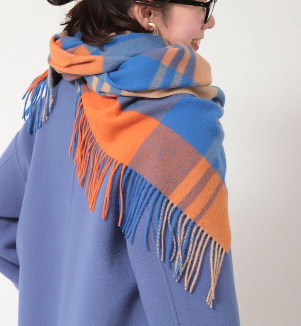 NOLLEY'S「【TWEEDMILL/ツィードミル】ラムズウールストール」|ストール|ブルー系1