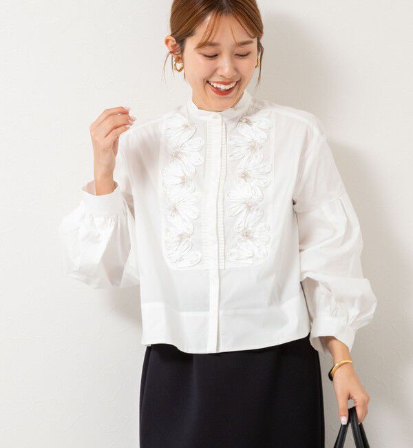 NOLLEY'S「【SOI-MeME/ソワメム】コードエンブロイダリーパールブラウス」|シャツ・ブラウス|