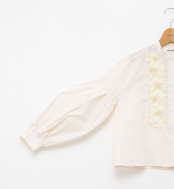 NOLLEY'S「【SOI-MeME/ソワメム】コードエンブロイダリーパールブラウス」|シャツ・ブラウス|