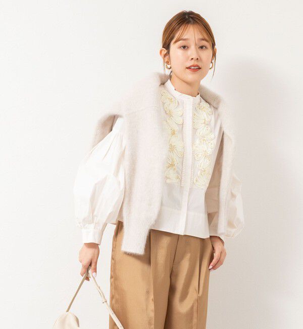 NOLLEY'S「【SOI-MeME/ソワメム】コードエンブロイダリーパールブラウス」|シャツ・ブラウス|