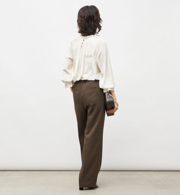 NOLLEY'S「ウォッシャブル2WAY割繊衿フリルブラウス」|シャツ・ブラウス|