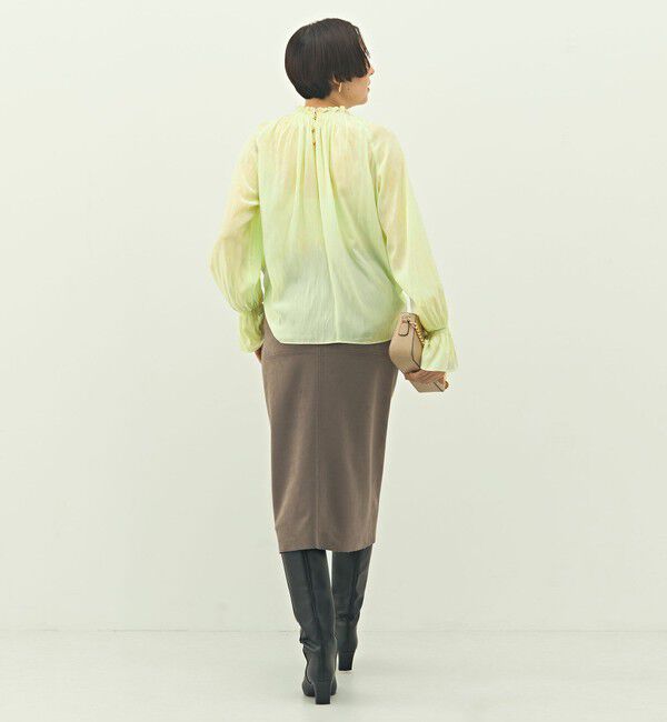 NOLLEY'S「ウォッシャブル2WAY割繊衿フリルブラウス」|シャツ・ブラウス|