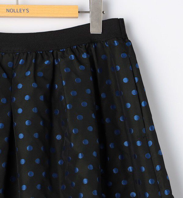 NOLLEY'S「ウォッシャブルドットジャガードタックフレアスカート」|スカート|