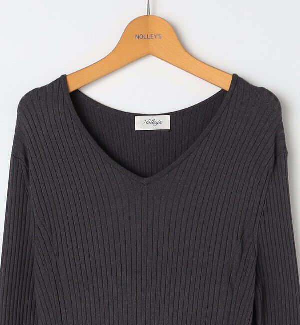 NOLLEY'S「《手洗い可能》フイット＆フレアーVネックワンピース」|ワンピース|