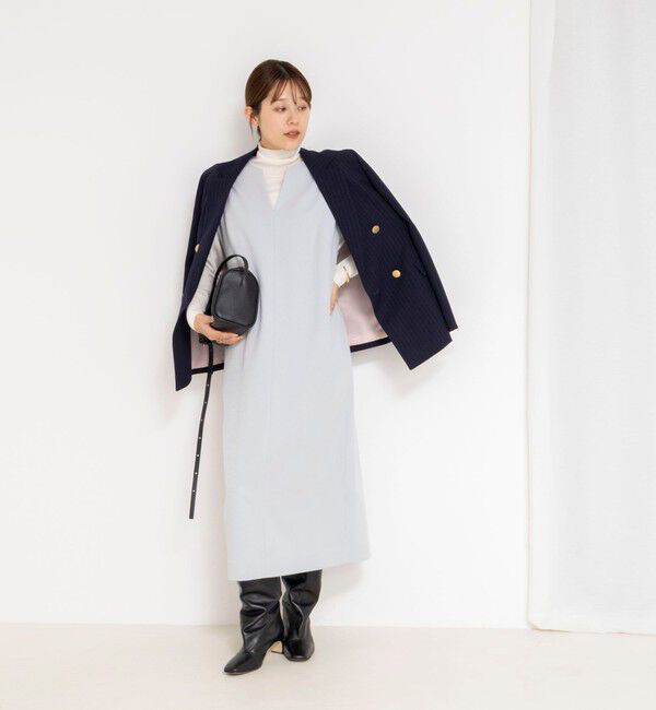 NOLLEY'S「ウォッシャブルフラノ風ジャンパーワンピース」|ワンピース|