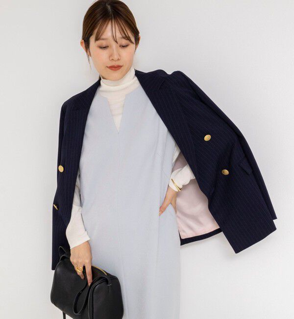 NOLLEY'S「ウォッシャブルフラノ風ジャンパーワンピース」|ワンピース|