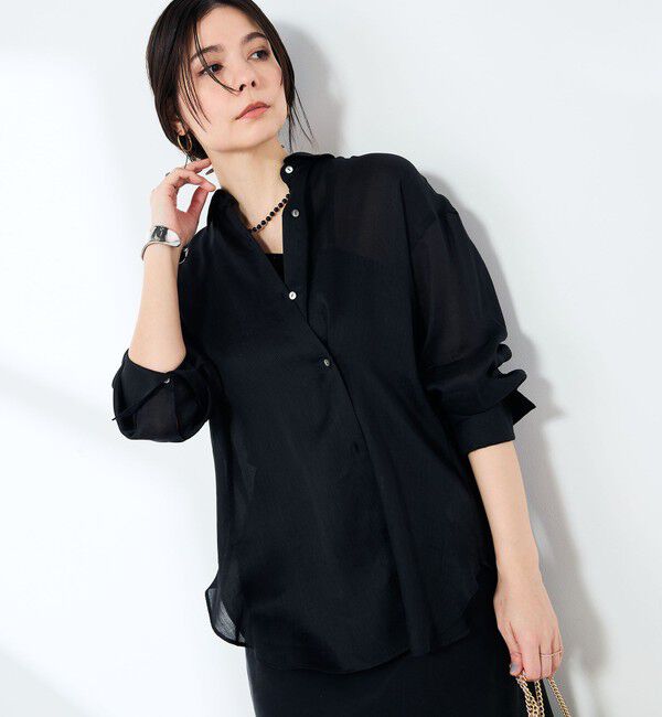 NOLLEY'S sophi「ウォッシャブルフィブリルラミーマルチウェイシャツ」|シャツ・ブラウス|