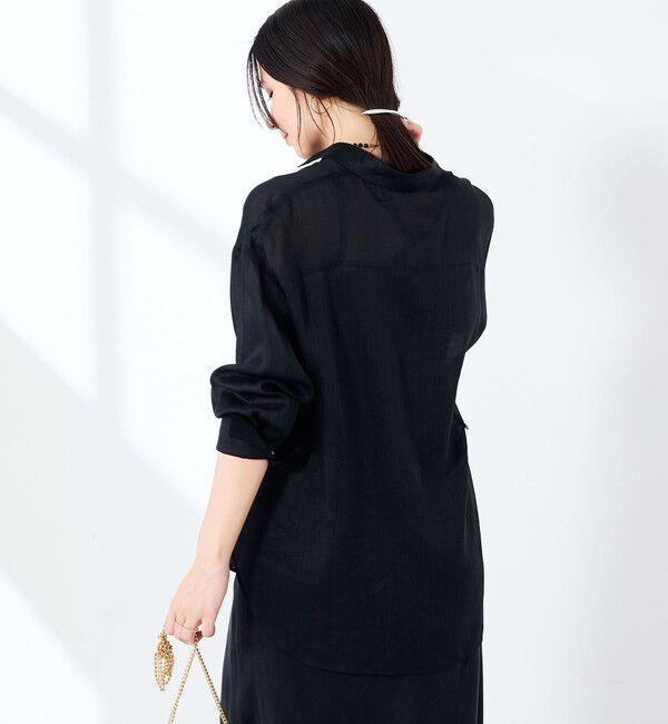 NOLLEY'S sophi「ウォッシャブルフィブリルラミーマルチウェイシャツ」|シャツ・ブラウス|