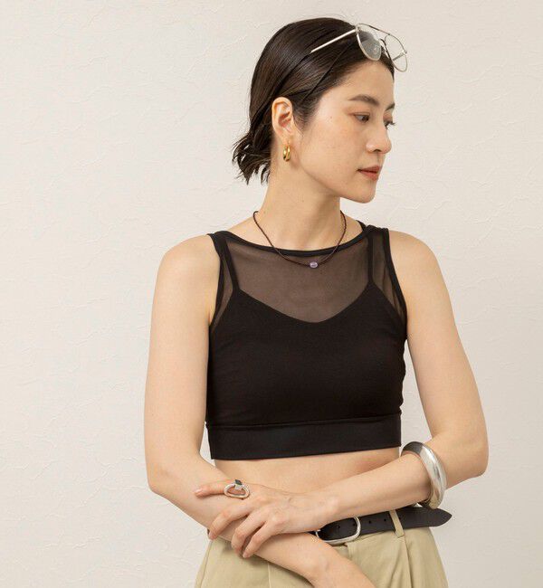 MAQWEL「【MAQWEL/マクウェル】ウォッシャブルバッククロスシアーブラトップ」|チューブトップ|