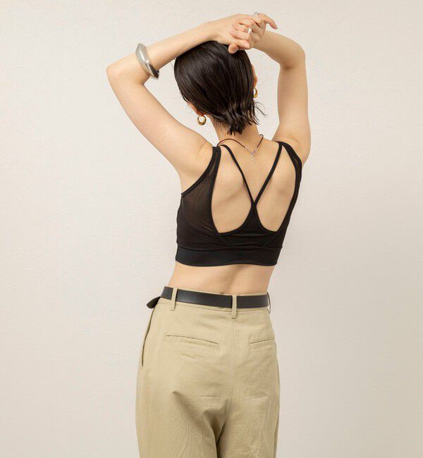 MAQWEL「【MAQWEL/マクウェル】ウォッシャブルバッククロスシアーブラトップ」|チューブトップ|