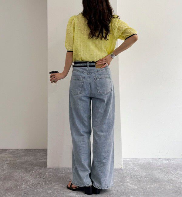 fredy emue「シアージャガードパイピング半袖ブラウス」|シャツ・ブラウス|