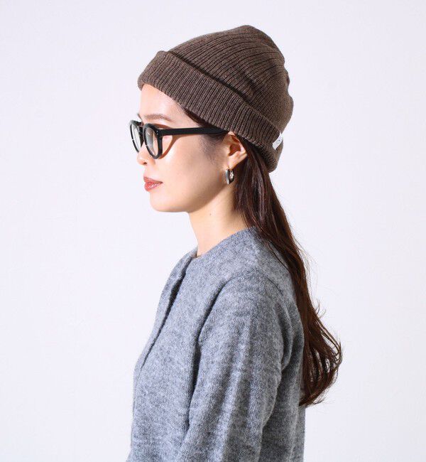 GLOSTER「【UNISEX】halo commodity 別注 ハーフディライトワッチ」|ニット帽|モカ