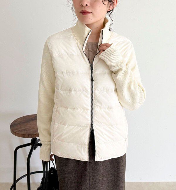 fredy emue「【TAION/タイオン】別注HI NECK DOWN JACKET+SLEEVE KNIT」|ダウン|