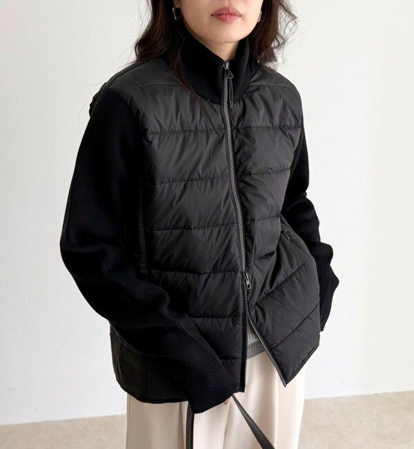 fredy emue「【TAION/タイオン】別注HI NECK DOWN JACKET+SLEEVE KNIT」|ダウン|
