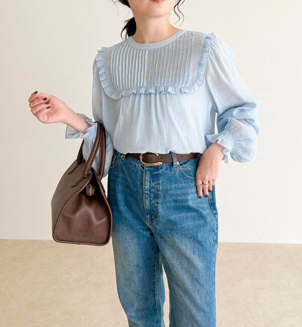 fredy emue「ピンタックギャザーブラウス」|シャツ・ブラウス|