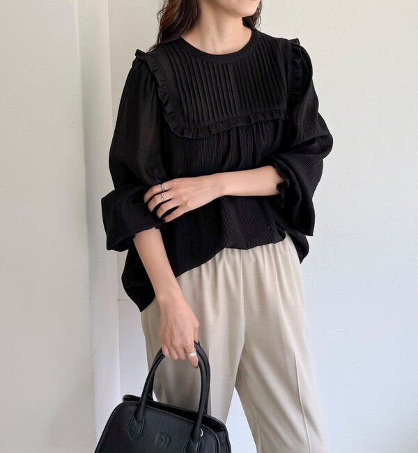 fredy emue「ピンタックギャザーブラウス」|シャツ・ブラウス|