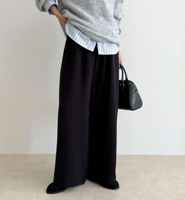 fredy emue「【リピーター続出！/高身長サイズあり】とろみWarmストレートイージーパンツ」|チノ|