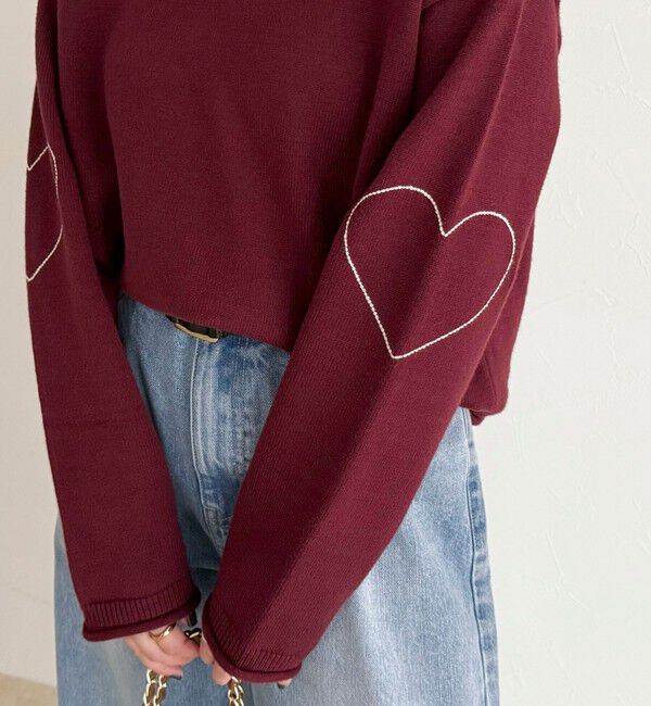 fredy emue「ハートステッチニットプルオーバー」|ニット・セーター|