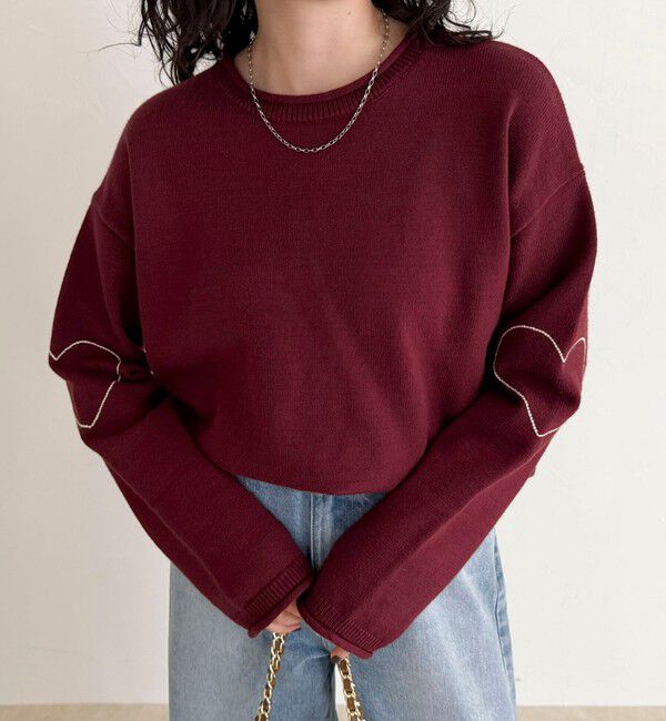 fredy emue「ハートステッチニットプルオーバー」|ニット・セーター|