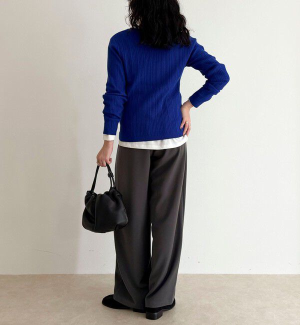 fredy emue「ちびVネックリブニットプルオーバー」|ニット・セーター|