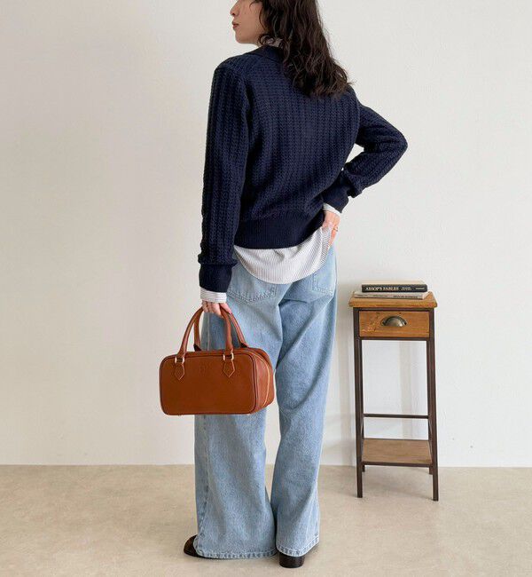 fredy emue「FR刺繍ケーブル柄ポロ衿ニットプルオーバー」|ニット・セーター|