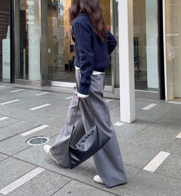 fredy emue「FR刺繍ケーブル柄ポロ衿ニットプルオーバー」|ニット・セーター|