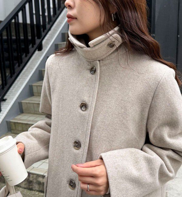 fredy emue「Super100ステンカラーミドルコート」|ダッフルコート|