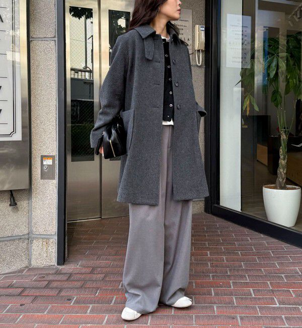 fredy emue「Super100ステンカラーミドルコート」|ダッフルコート|