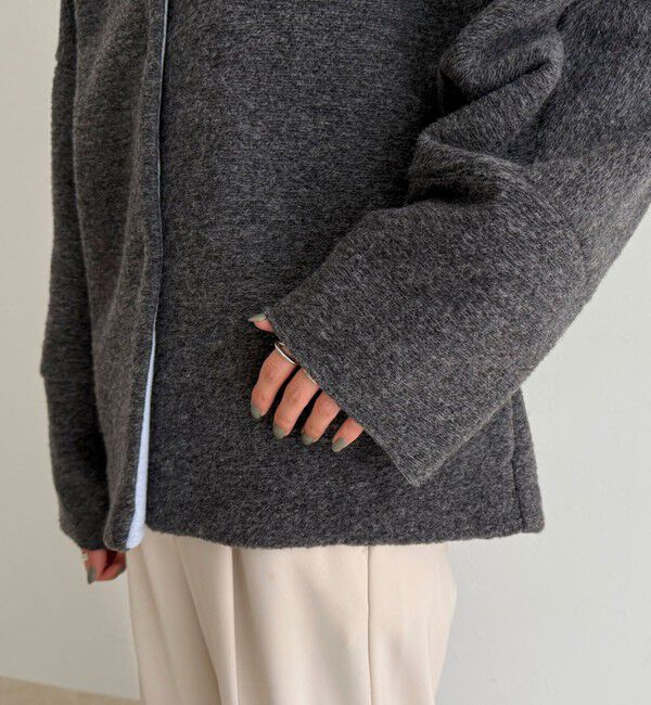 fredy emue「イタリアンエアリーノーカラーブルゾン」|ブルゾン・スタジャン|