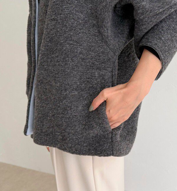 fredy emue「イタリアンエアリーノーカラーブルゾン」|ブルゾン・スタジャン|