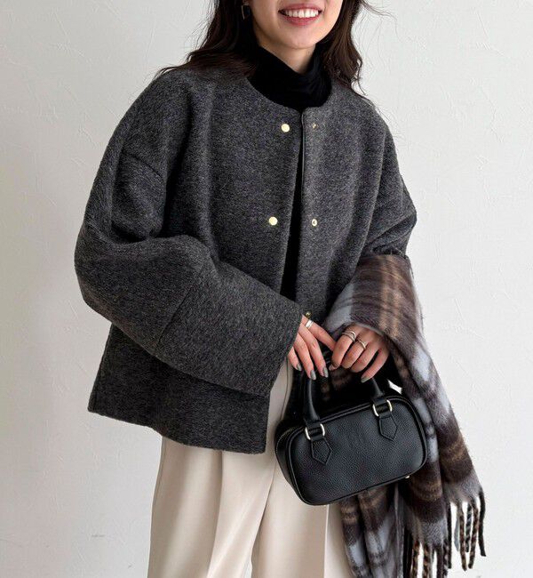 fredy emue「イタリアンエアリーノーカラーブルゾン」|ブルゾン・スタジャン|