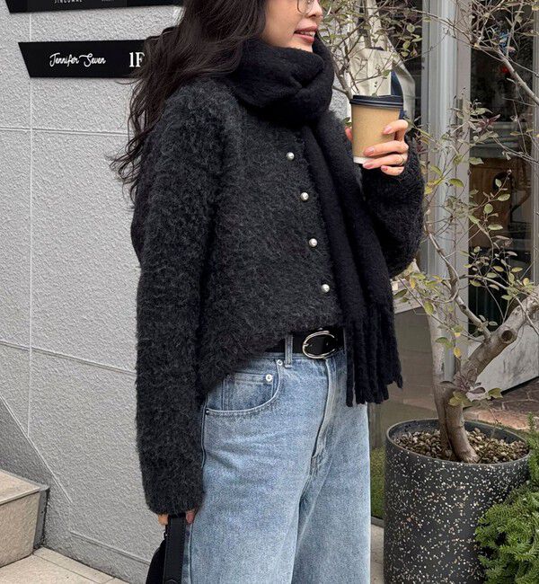 fredy emue「ふわふわ起毛ニットカーディガン」|カーディガン|