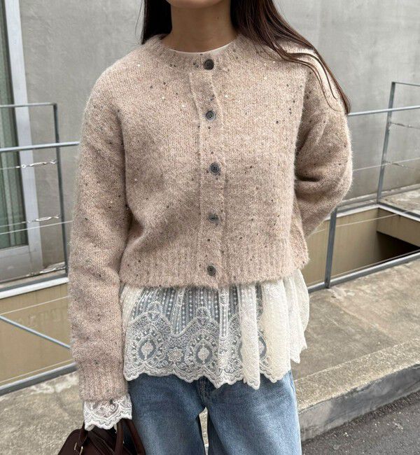 fredy emue「スパンコールニットカーディガン」|カーディガン|