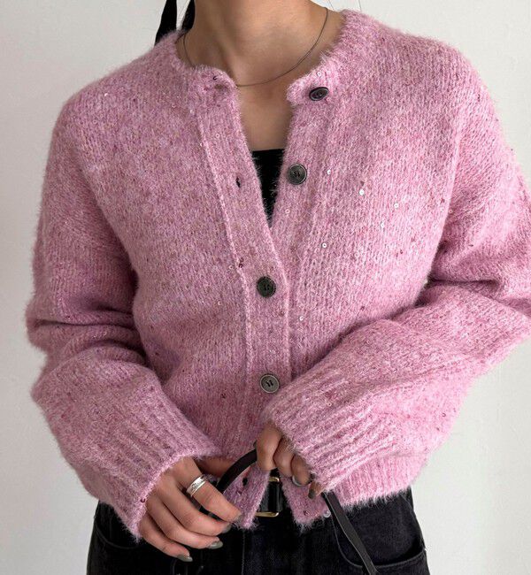 fredy emue「スパンコールニットカーディガン」|カーディガン|