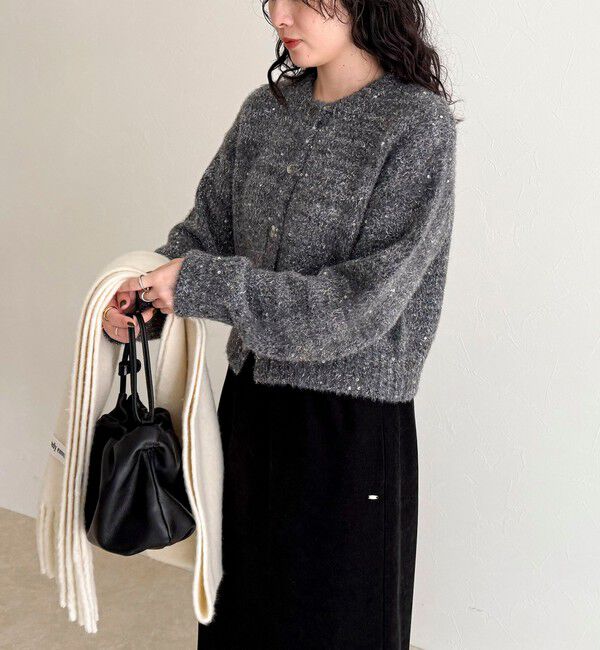 fredy emue「スパンコールニットカーディガン」|カーディガン|